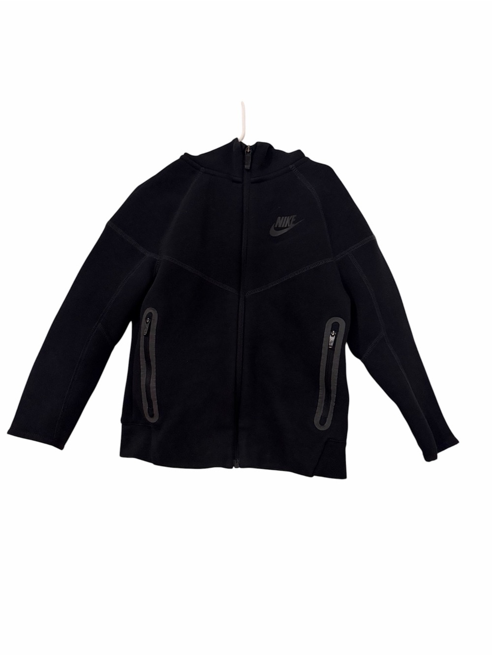 Nike Sportswear Tech Hoodie Boys Black Full-Zip Fleece